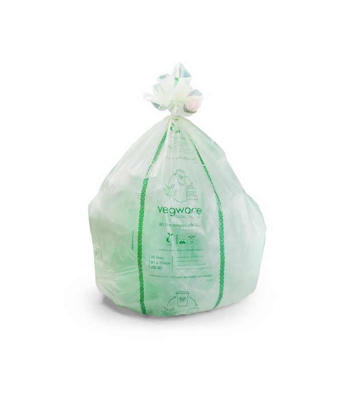 Sac plastique biodégradable 20L vert 19µm - PAREDES