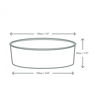 Récipient rond en kraft - 500 ml - 300 unités