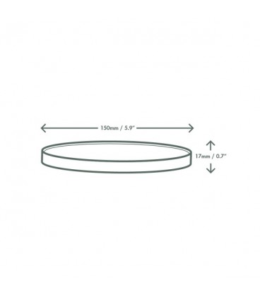 Couvercle rond en kraft ⌀ 150 mm - 300 unités