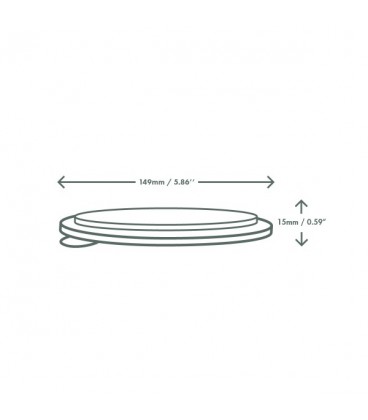 Couvercle rond en PLA ⌀ 150 mm - 300 unités