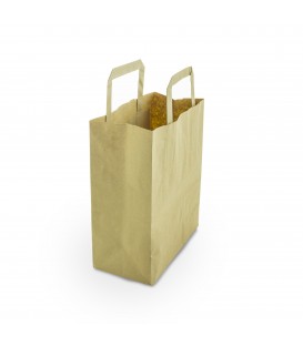 PETIT SAC EN PAPIER RECYCLE 18CM VOLUME 3.6L COMPOSTABLE VEGWARE